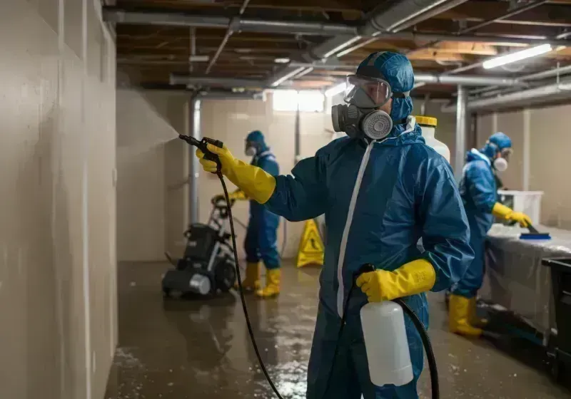 Basement Sanitization and Antimicrobial Treatment process in Lincoln Square, IL